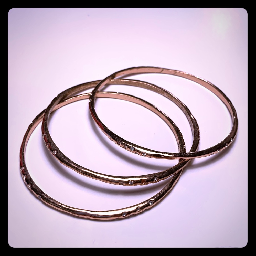 Stella & Dot Rhea Rose Gold Bangles